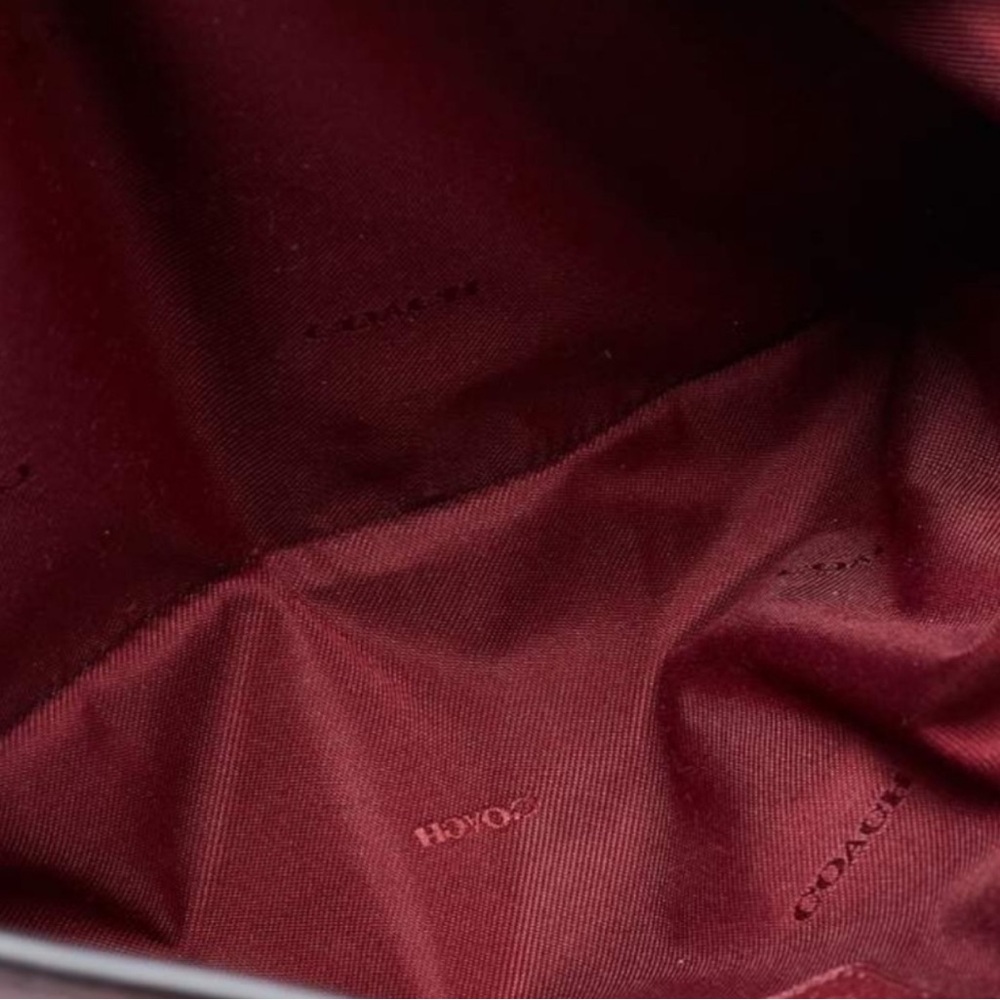 Coach Bag Mercer 35 Pebbled Leather Satchel in Burgundy - Picture 9 of 9